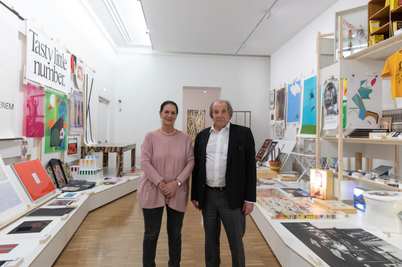 Petra Schilcher und Ralph Schilcher in der Ausstellung. Foto Universalmuseum Joanneum/N. Lackner