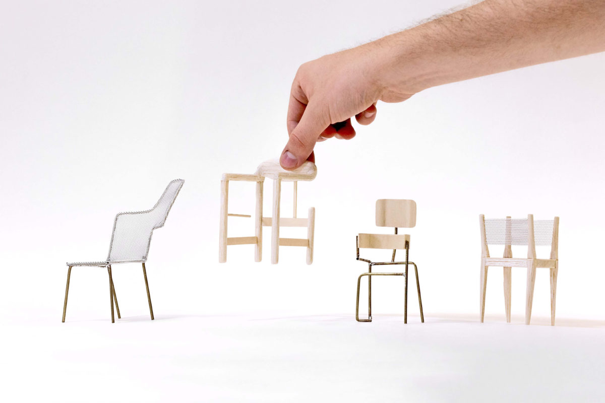 Modelle von Philipp Schmitt und Steffen Weiss, The Chair Project (Four Classics), 2019 © Philipp Schmitt und Steffen Weiss