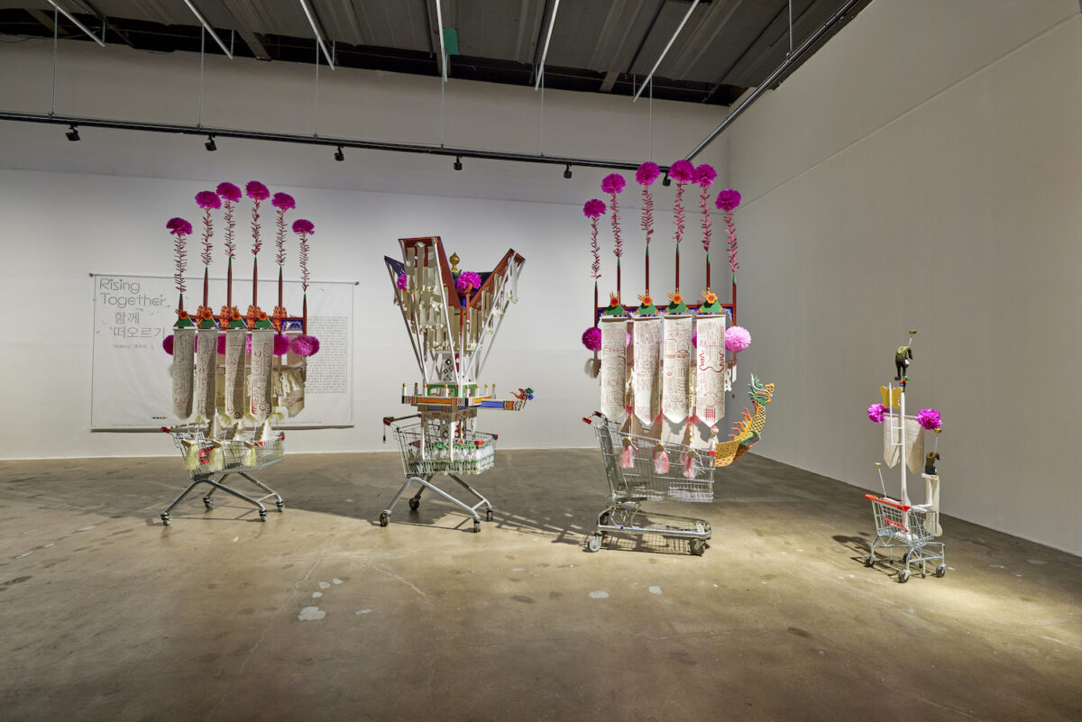 Sangdon Kim, Cart, 2021, exhibition view 13th Gwangju Biennale, 2021, photo: Sang tae Kim